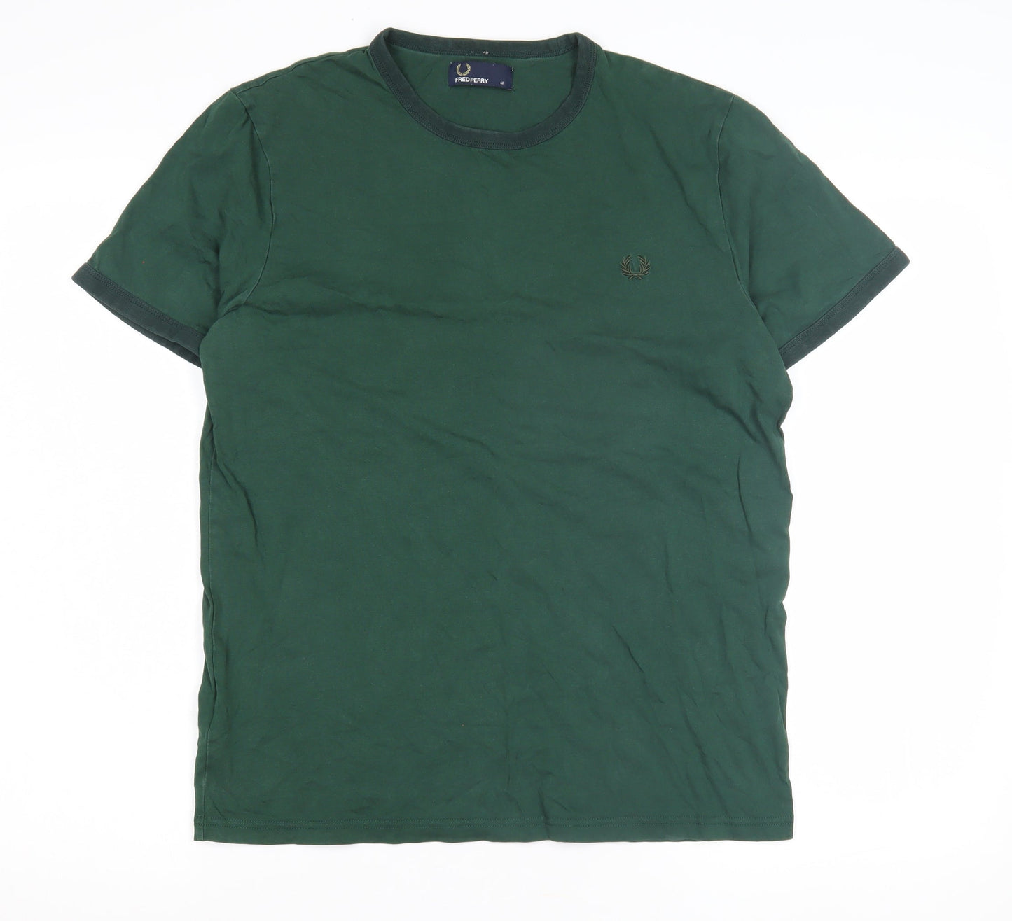 Mens UK Size M Fred Perry Green  T-Shirt