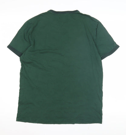 Mens UK Size M Fred Perry Green  T-Shirt