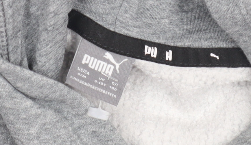 Puma Women's Grey Pullover Hoodie M Casual Logo