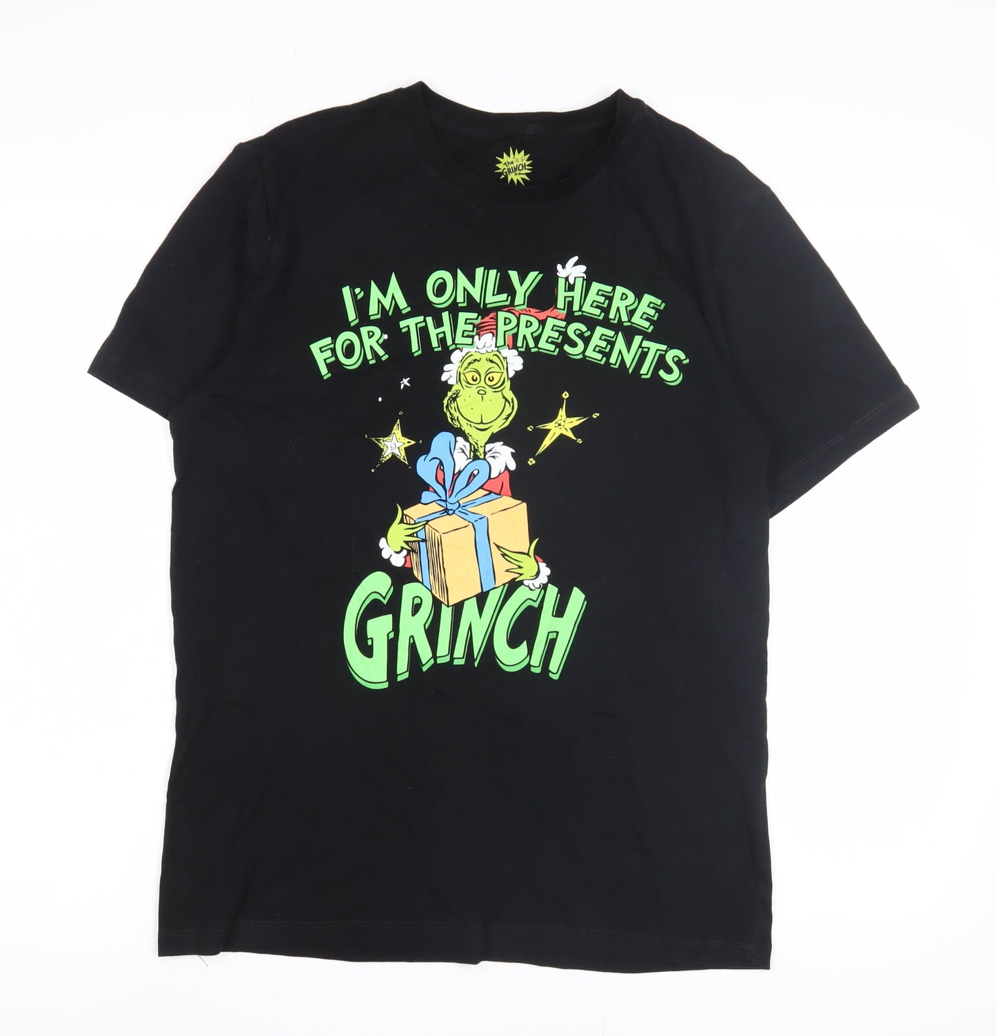 Peacocks Men’s Black Grinch Xmas T-Shirt M