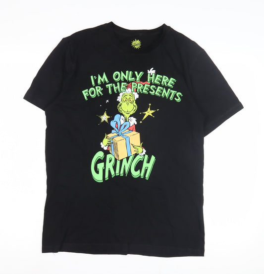 Peacocks Men’s Black Grinch Xmas T-Shirt M