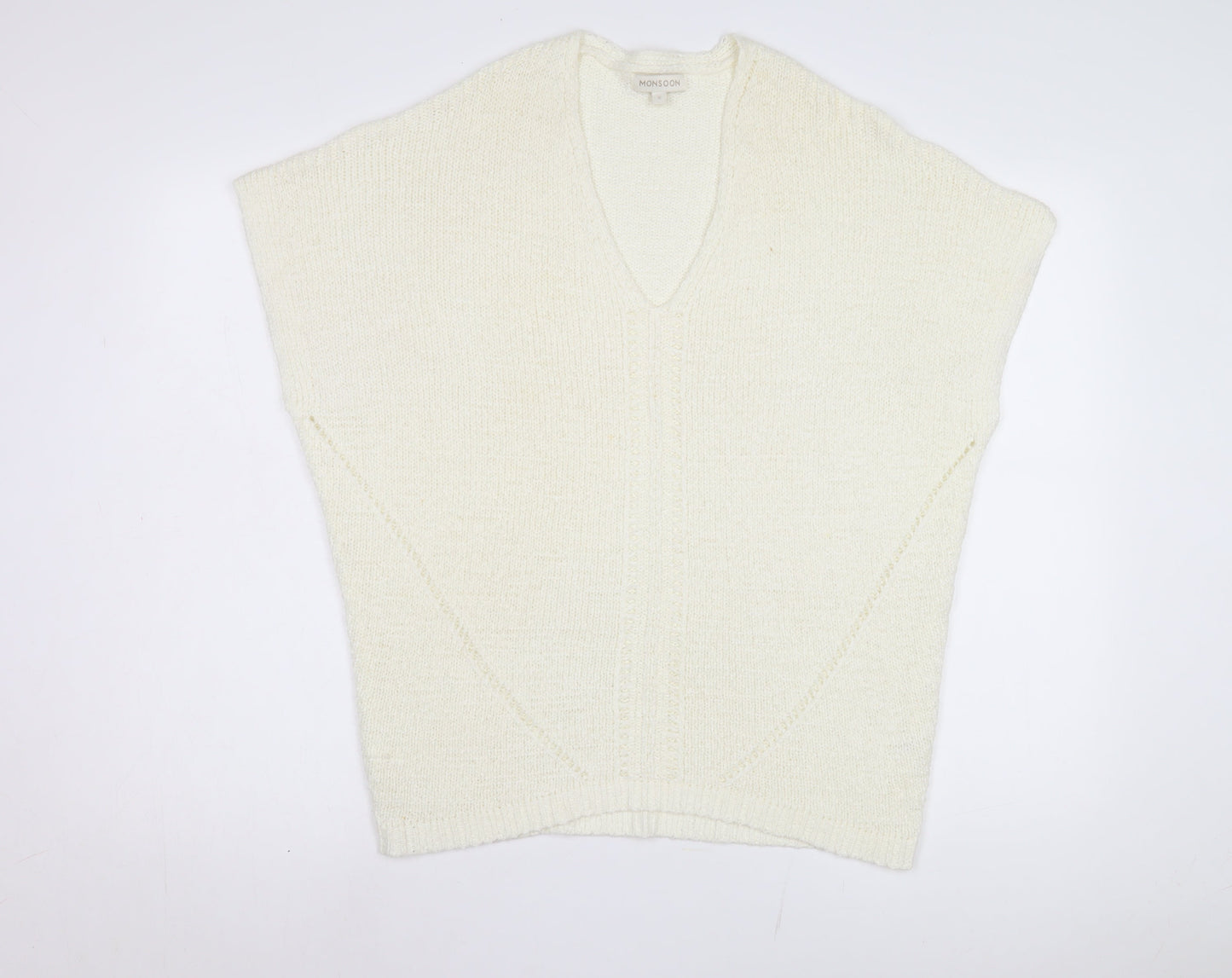 Womens UK Size S Monsoon Ivory Vest Jumper