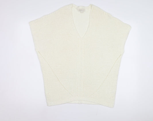 Womens UK Size S Monsoon Ivory Vest Jumper