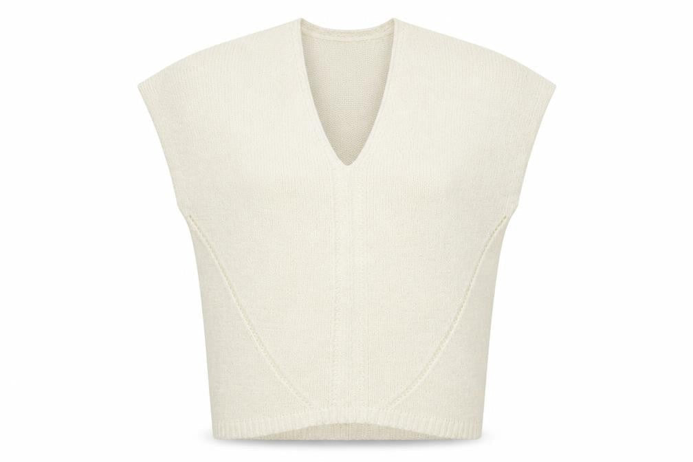 Womens UK Size S Monsoon Ivory Vest Jumper