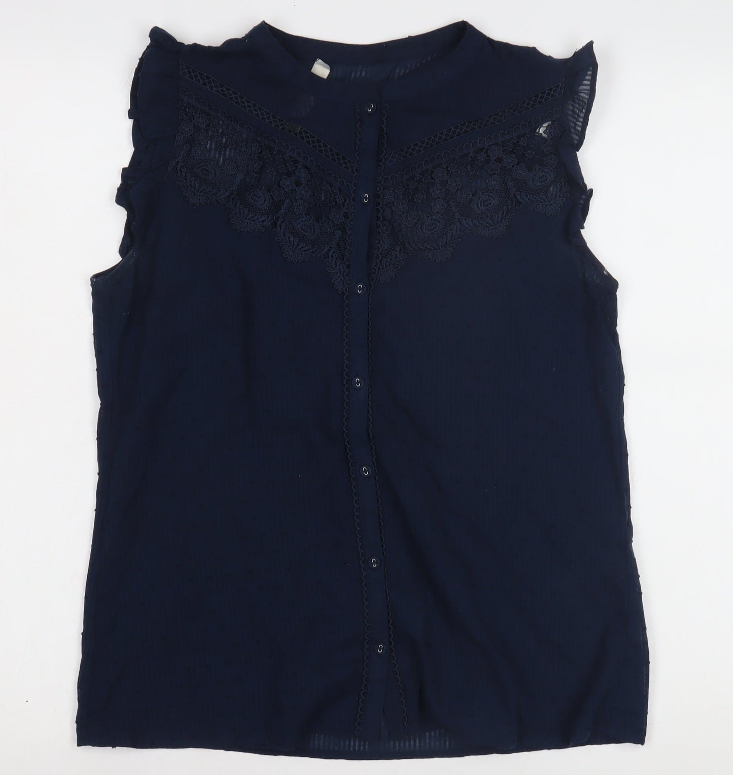 Womens UK Size 10 Oasis Blue Basic Blouse