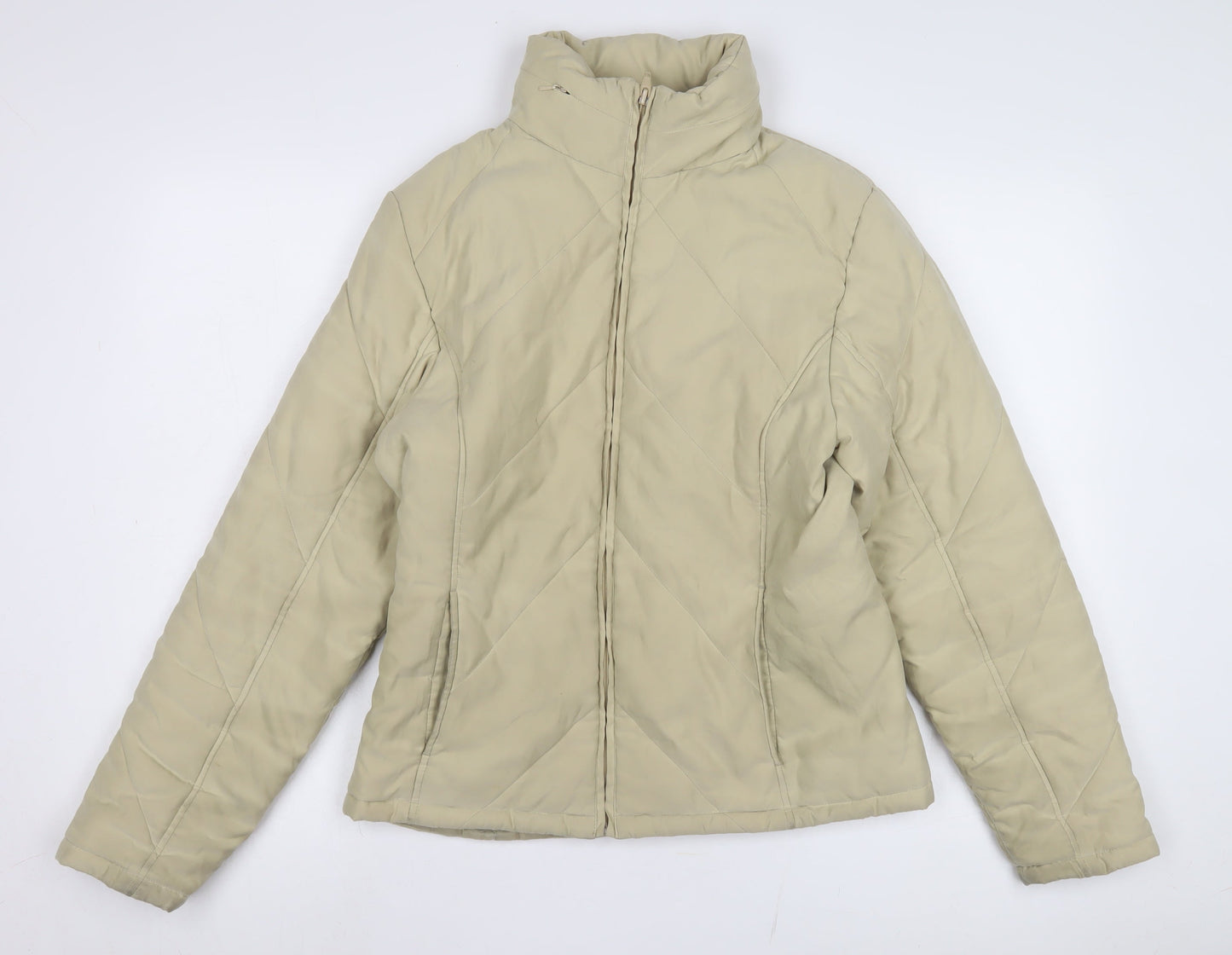 Womens UK Size 14 Dorothy Perkins Beige Puffer Jacket