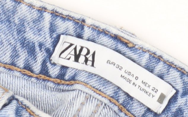 Zara Women's Blue Straight Jeans - Size 4