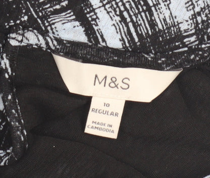 Womens UK Size 10 Marks and Spencer Black Basic Blouse