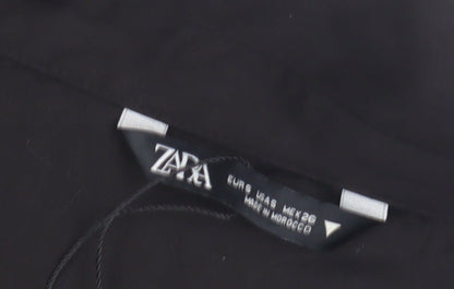 Zara Women's Black Collared Jumpsuit, Size S, Belted