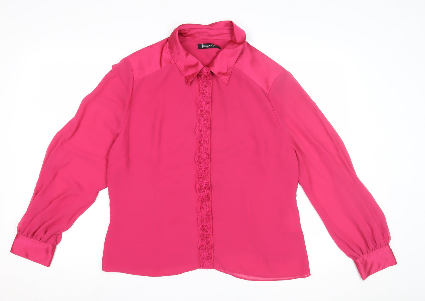Jacques Vert Women's Pink Blouse Size 18 Collared