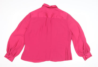Jacques Vert Women's Pink Blouse Size 18 Collared