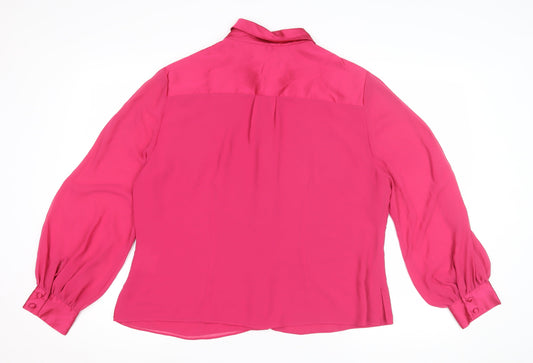 Jacques Vert Women's Pink Blouse Size 18 Collared