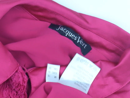 Jacques Vert Women's Pink Blouse Size 18 Collared