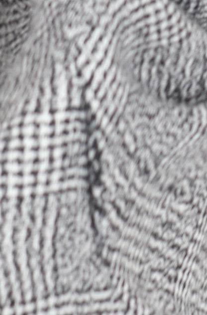 Mister Dee Women's Grey Check Blazer, Wool Tweed