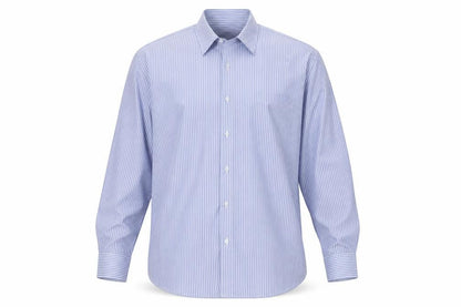 Marks and Spencer Men's Blue Striped Shirt, Size 16.5