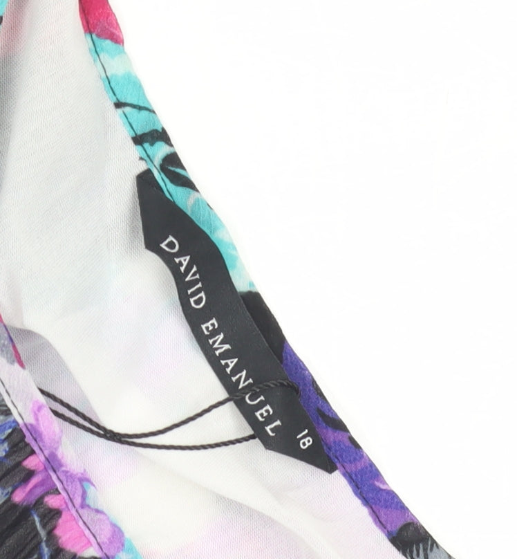 Womens UK Size 18 David Emanuel Multicoloured  Blouse