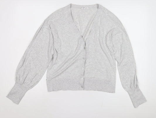 Gap Women's Grey Cardigan M V-Neck Button Knit