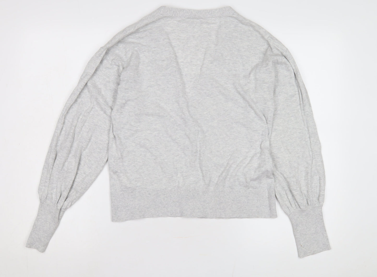 Gap Women's Grey Cardigan M V-Neck Button Knit