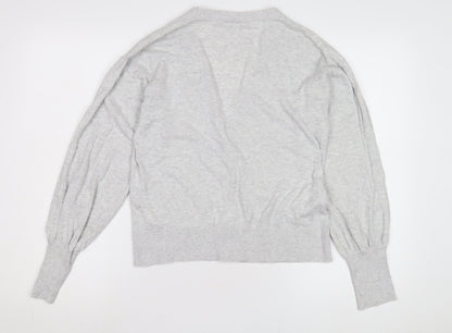 Gap Women's Grey Cardigan M V-Neck Button Knit