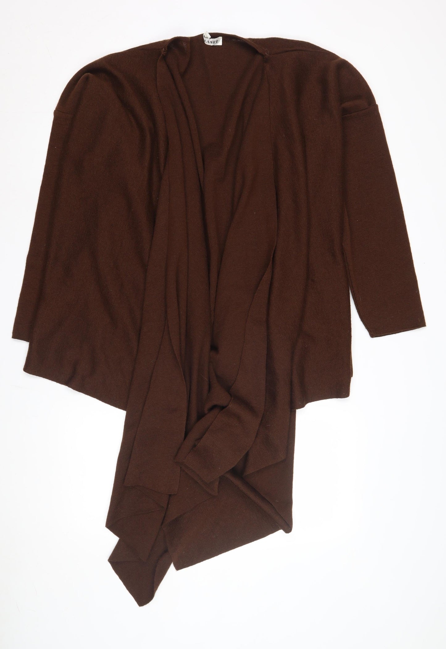 Womens UK Size One Size Planet Brown Wrap Jumper