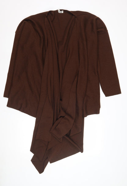 Womens UK Size One Size Planet Brown Wrap Jumper