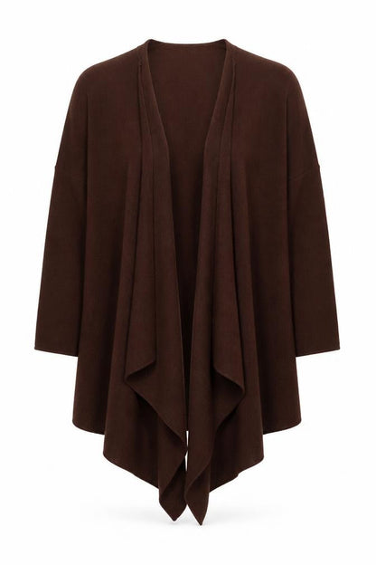 Womens UK Size One Size Planet Brown Wrap Jumper