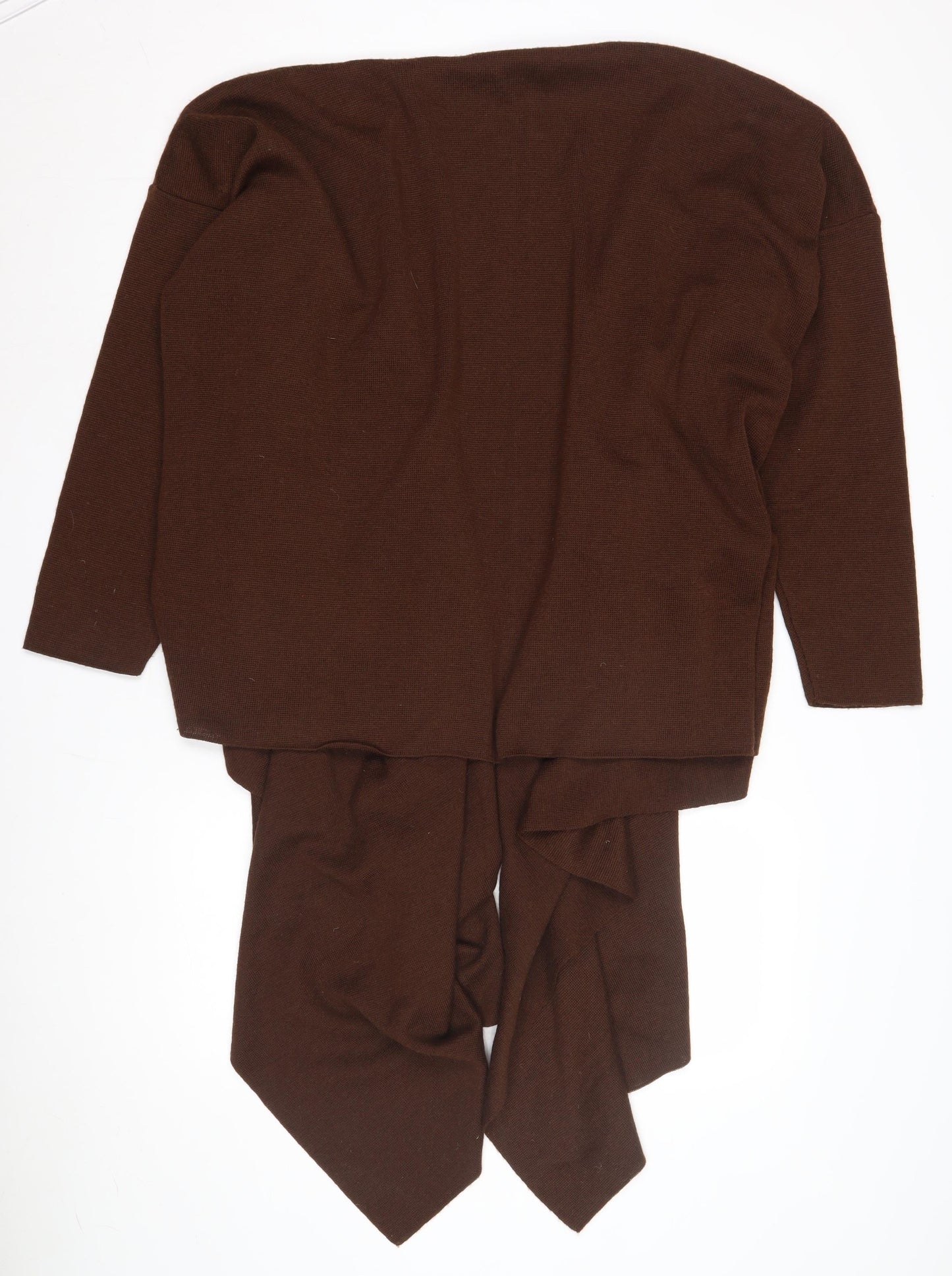 Womens UK Size One Size Planet Brown Wrap Jumper