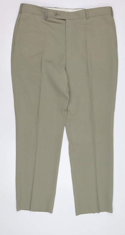 Milan Collection Men's Beige Trousers 46R Business