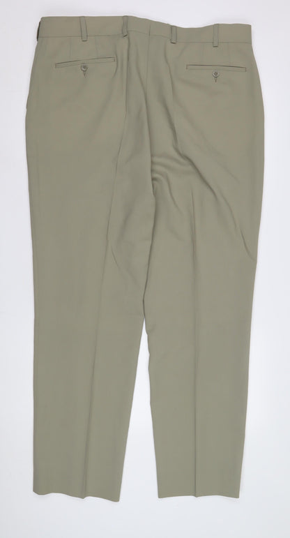 Milan Collection Men's Beige Trousers 46R Business