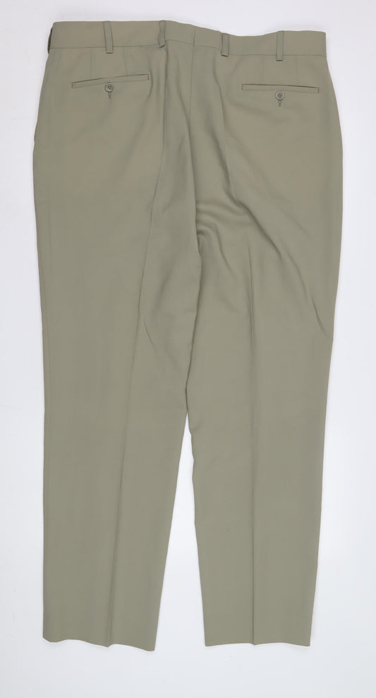 Milan Collection Men's Beige Trousers 46R Business