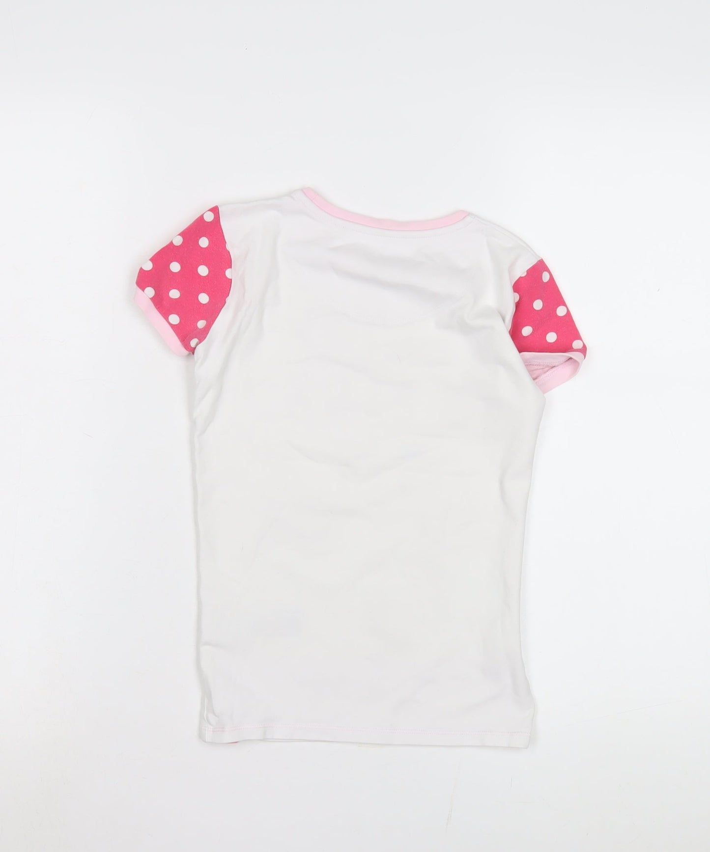 Harry Bear Girls White Pink Graphic T-Shirt 10-11 Years