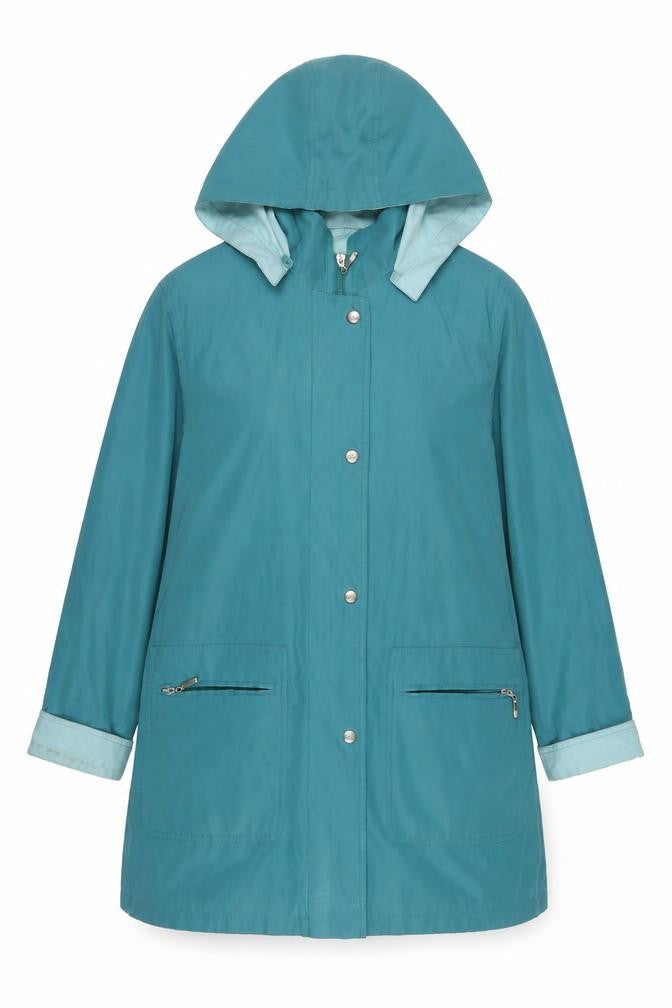 Womens UK Size 12 Holmewood Blue Rain Coat