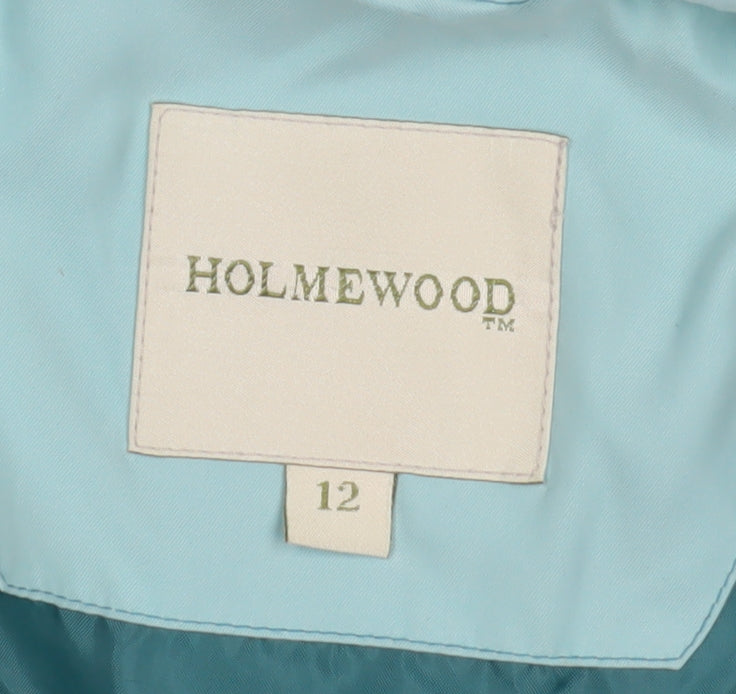 Womens UK Size 12 Holmewood Blue Rain Coat