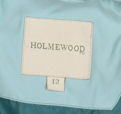 Womens UK Size 12 Holmewood Blue Rain Coat