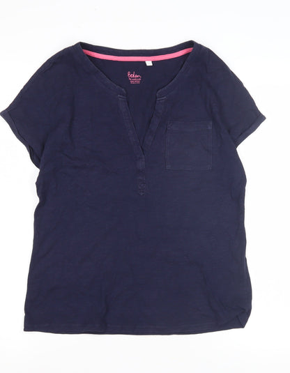 Boden Women's Blue XS Henley T-Shirt Casual