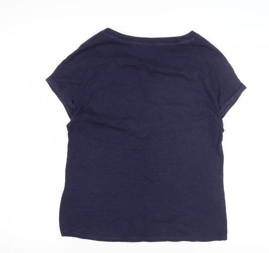 Boden Women's Blue XS Henley T-Shirt Casual
