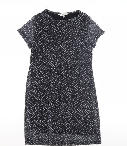 Miss E-Vie Girls Black Floral Shift Dress 9-10 Yrs