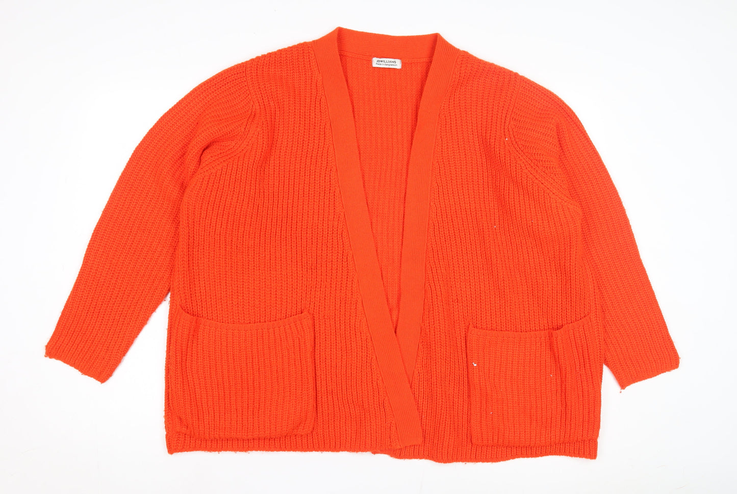 Womens UK Size 14 JD Williams Orange Cardigan Jumper