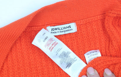 Womens UK Size 14 JD Williams Orange Cardigan Jumper