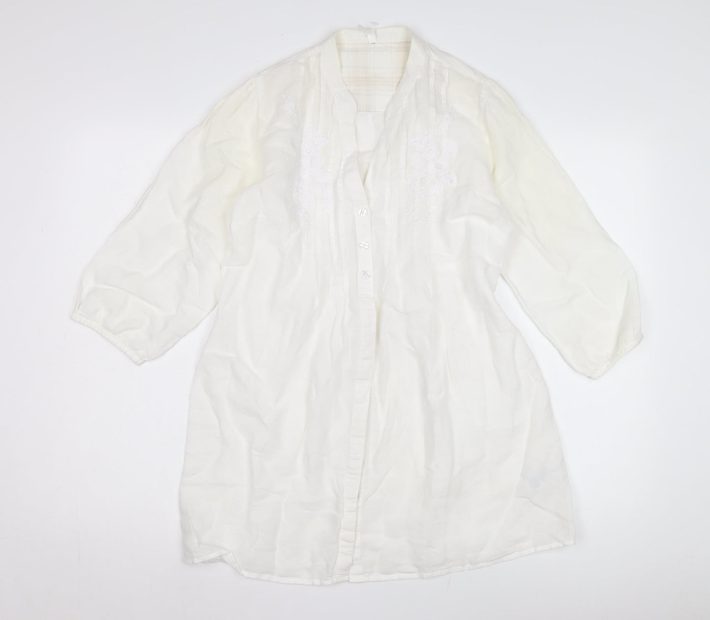 Marks and Spencer Women's White Cotton Cover Up Size 10
