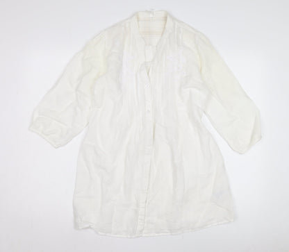 Marks and Spencer Women's White Cotton Cover Up Size 10