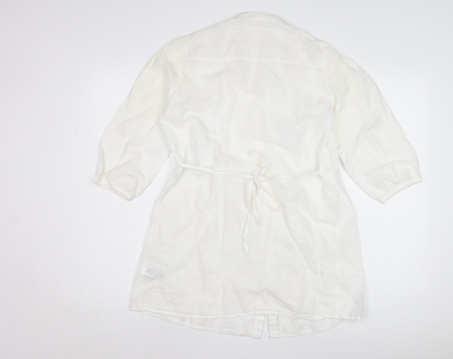 Marks and Spencer Women's White Cotton Cover Up Size 10
