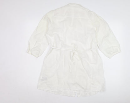 Marks and Spencer Women's White Cotton Cover Up Size 10