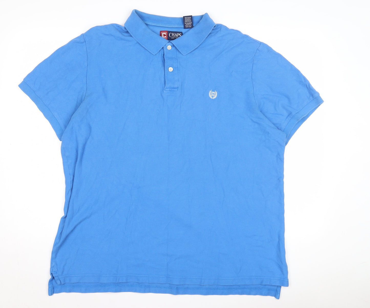 Chaps Men's Blue XL Polo Shirt - Casual Cotton