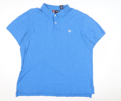 Chaps Men's Blue XL Polo Shirt - Casual Cotton