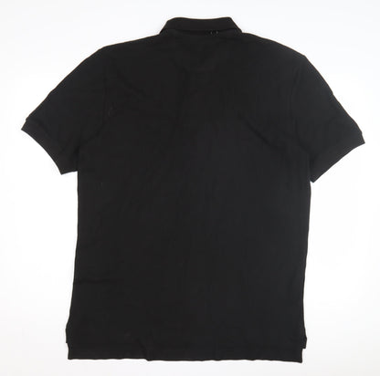 Chaps Men's Black Polo Shirt L with Logo
