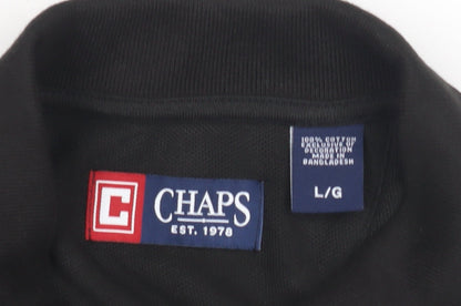 Chaps Men's Black Polo Shirt L with Logo