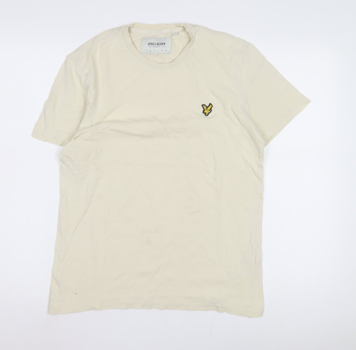 Lyle & Scott Beige Men's Crew Neck T-Shirt - Medium
