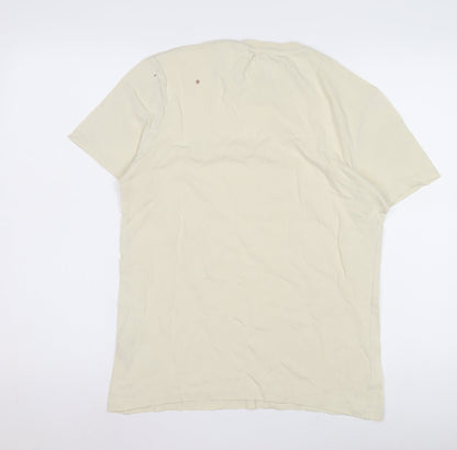 Lyle & Scott Beige Men's Crew Neck T-Shirt - Medium