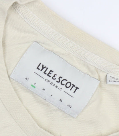 Lyle & Scott Beige Men's Crew Neck T-Shirt - Medium